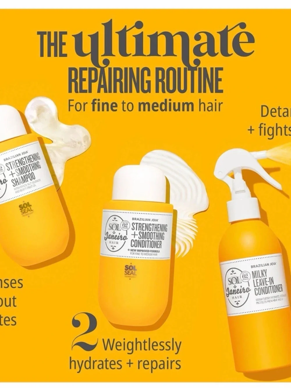 Sol SHAMPOO Strengthening + Smoothing 3oz